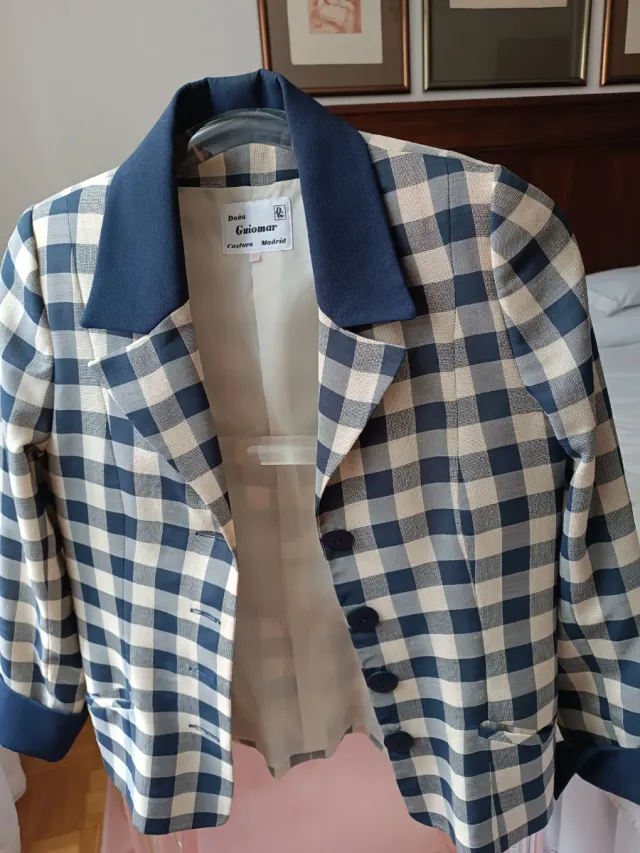 Chaqueta Doña Guiomar cuadros Talla M