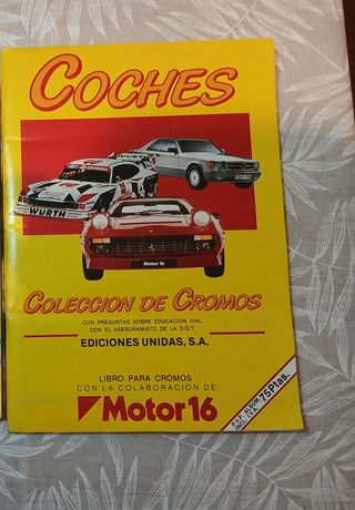 Álbum de cromos de coches Motor 16