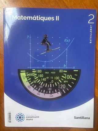 Libro Matemáticas II Batxillerat Santillana
