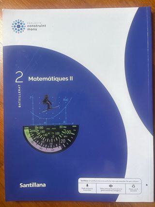 Libro Matemáticas II Batxillerat Santillana