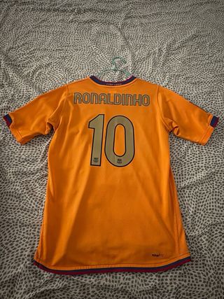 Camiseta Barça Ronaldinho Naranja