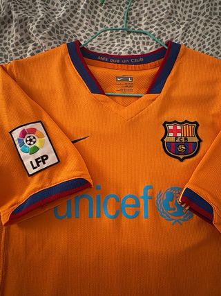 Camiseta Barça Ronaldinho Naranja