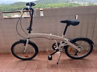 Bicicleta Plegable Blanca