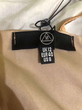 Vestido Missguided Dorado Talla L Nuevo