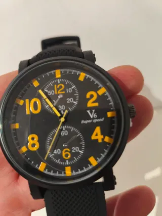 Reloj  Super Speed Negro y Amarillo