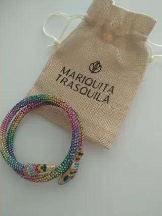 Pulsera brazalete  Serpiente Multicolor.