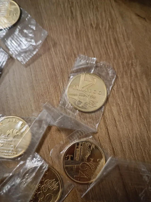 14 Medallas Bañadas en Oro Juegos Olímpicos