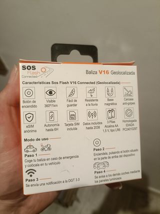 Baliza V16 SOS Flash Geolocalizada