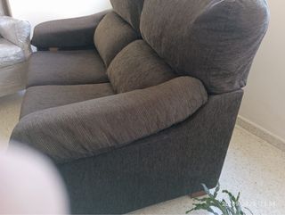Conjunto de 2 sofás de tela