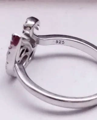 Anillo Plata 925 Cisne Circonitas Ajustable