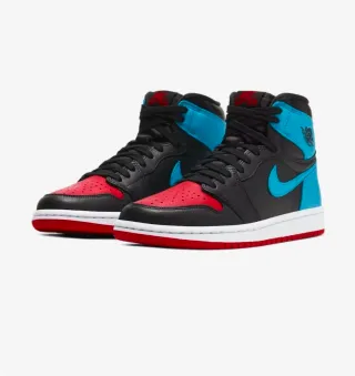 Jordan 1 High Negro/Azul/Rojo