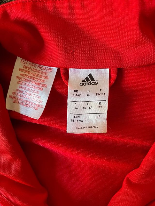 Chaqueta Adidas Roja Talla XS Adulto