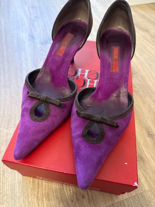Zapatos de Salón Carolina Herrera Morado/Marrón