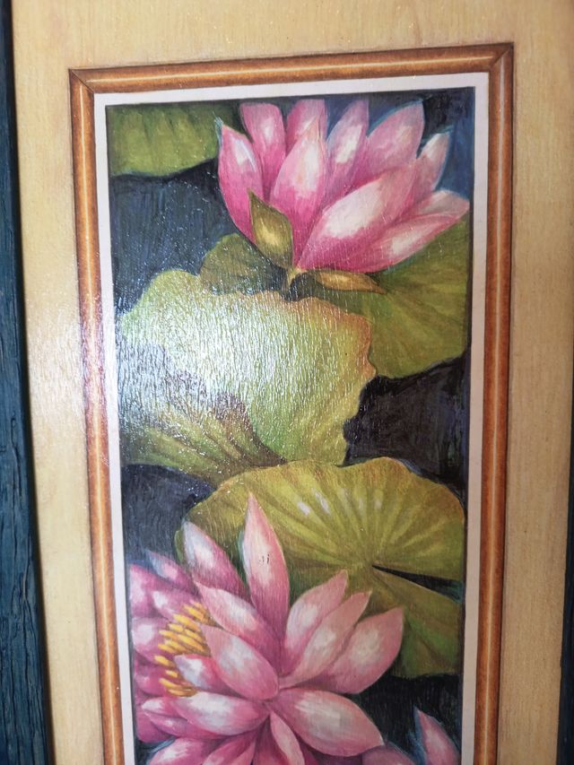 Cuadro de flores de loto