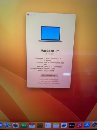 MacBook Pro 15 i7 16GB RAM 500GB SSD