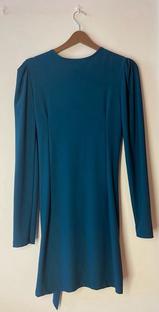 Abito corto blu petrolio