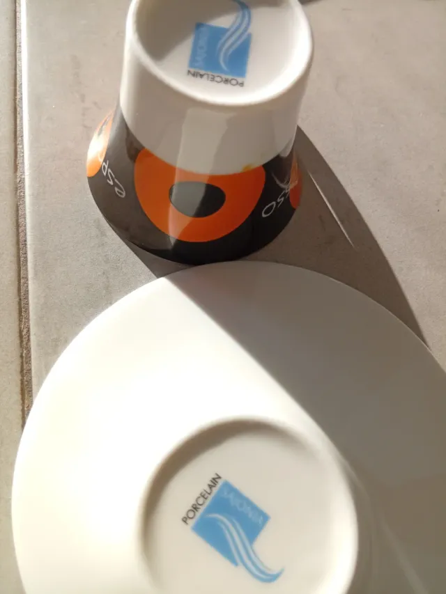 6 Tazas y platitos Café Espresso Porcelain Sajonia