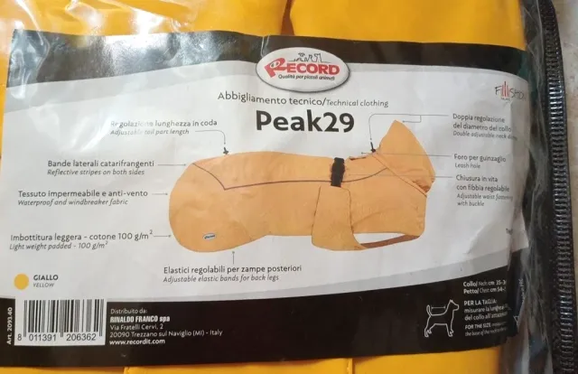 Record Cappottino Impermeabile Giacca cani