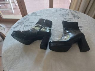 Botas negras caña corta talla 38