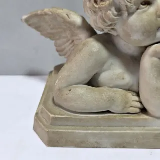 Scultura in ceramica angelo putto Raffaello '900