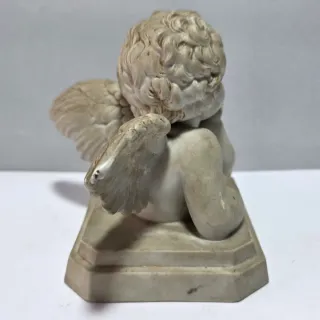 Scultura in ceramica angelo putto Raffaello '900