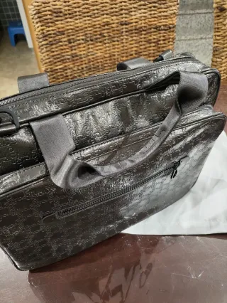 Maletín Tous metalizado gris/plata