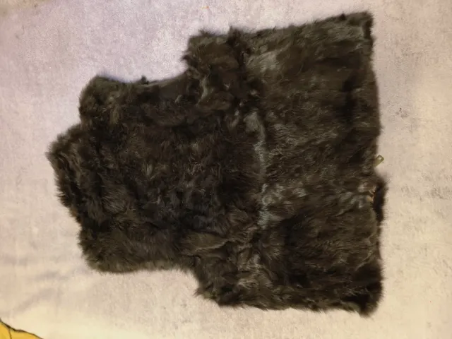 Chaleco de pelo de conejo maron