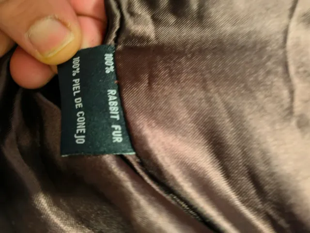 Chaleco de pelo de conejo maron