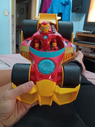 Coche de Juguete Iron Man y Spiderman