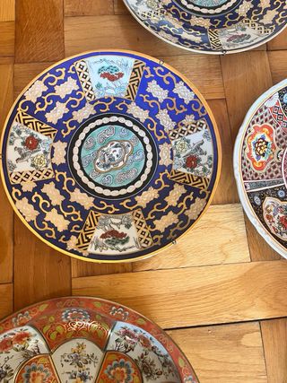 Juego platos decorativos para colgar