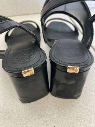 Tacones Guess Negros Malla Bloque
