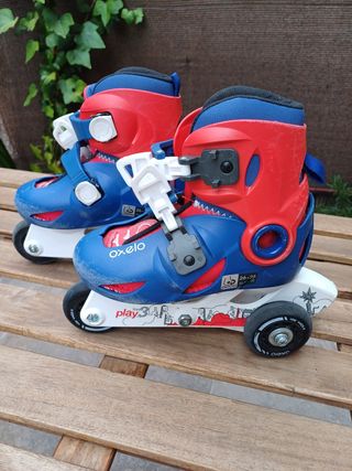 Patines Oxelo Play 3 Niños Azul Talla 26-28