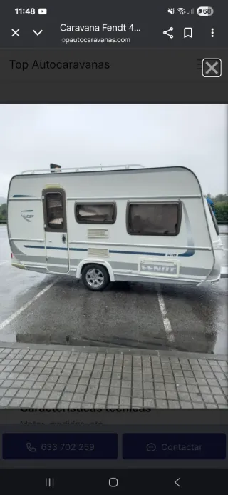 Vendo caravana fendt saphir full equip 2010