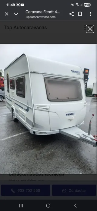 Vendo caravana fendt saphir full equip 2010