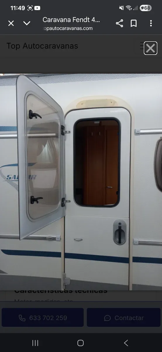 Vendo caravana fendt saphir full equip 2010