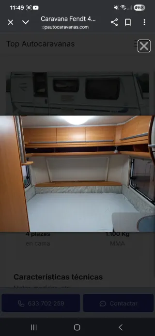 Vendo caravana fendt saphir full equip 2010