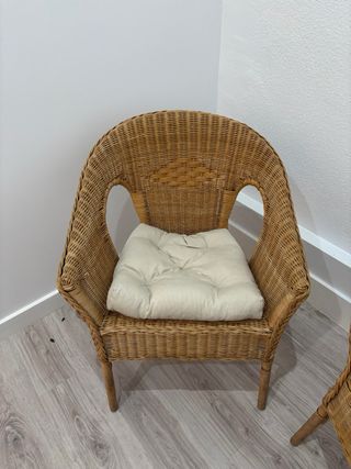 2 Sillas Mimbre Ikea Beige/Marrón