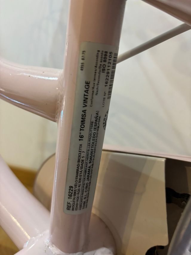 Bicicleta infantil rosa