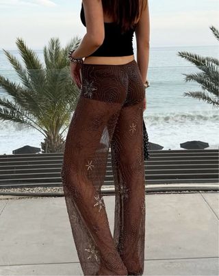 Pantalón Zara abalorios