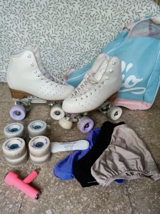 Patines Artísticos Blancos Talla 37.5