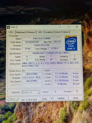 Placa Base X99 +  Intel Core i7 6800K
