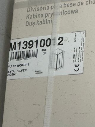 Mampara Ducha Roca Plata 70cm x 1m