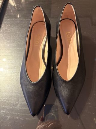 Zapatos Lodi tacón marquetería negro talla 37