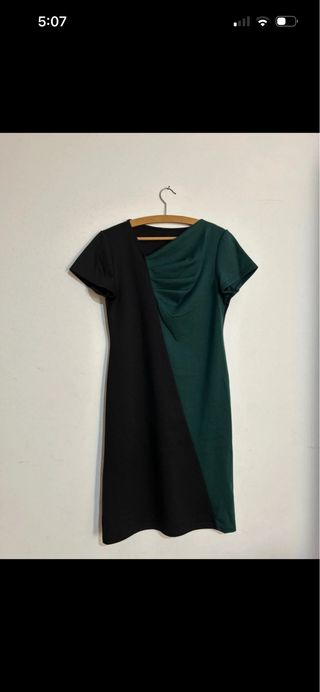 Abito vintage Anthesis nero/verde taglia L