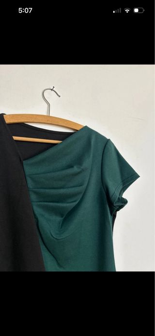 Abito vintage Anthesis nero/verde taglia L