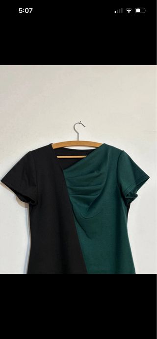 Abito vintage Anthesis nero/verde taglia L