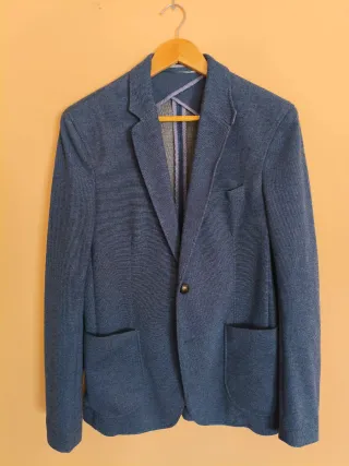 Americana Zara Hombre Azul