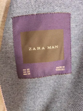 Americana Zara Hombre Azul