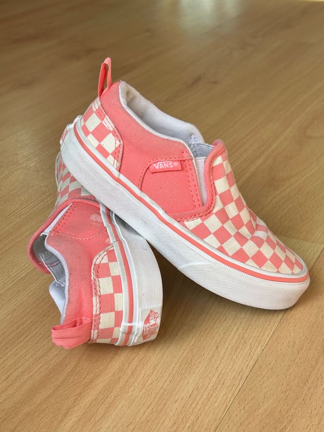 Zapatillas Vans Checkerboard Rosa Talla 29