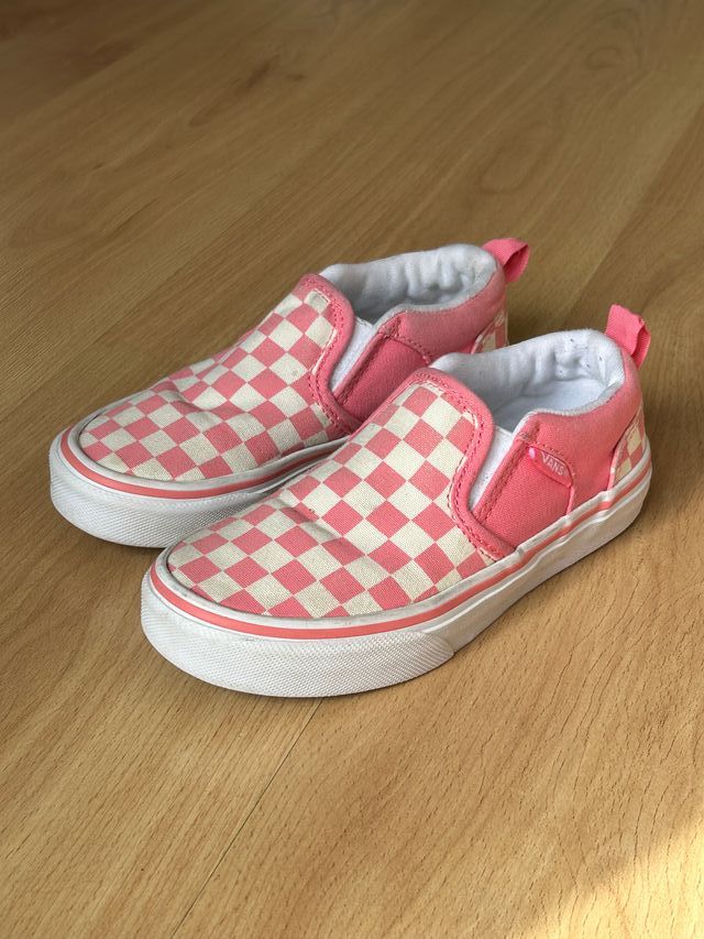 Zapatillas Vans Checkerboard Rosa Talla 29
